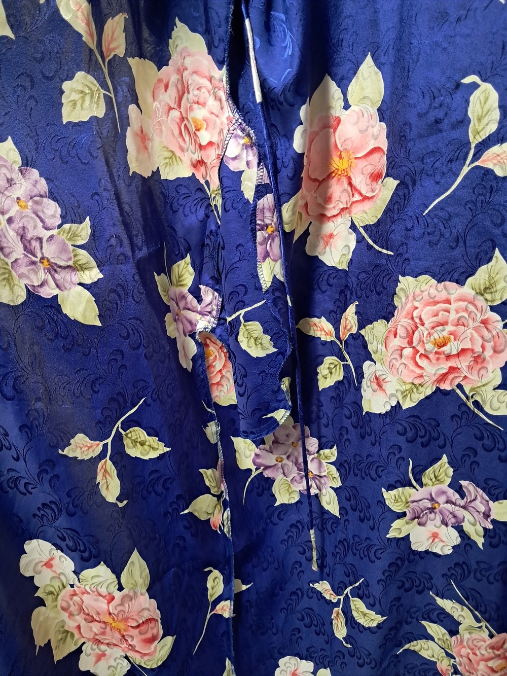 Vintage Christian Dior Floral Kimono Robe Size L - Picture 6 of 6